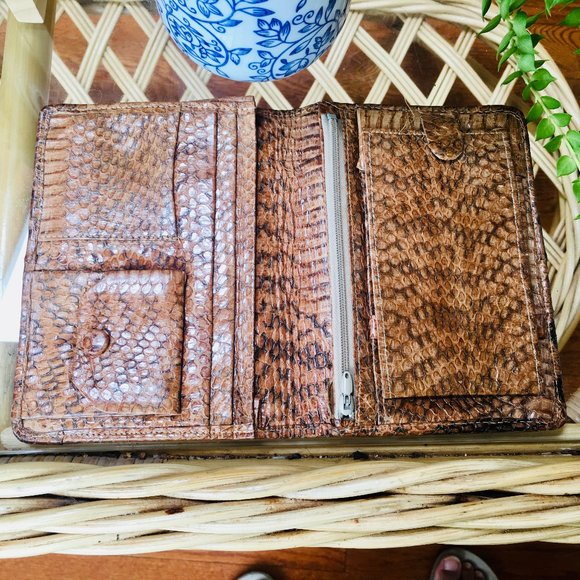 VINTAGE REAL SNAKESKIN WALLET / GREAT CONDITION ! - Picture 3 of 5